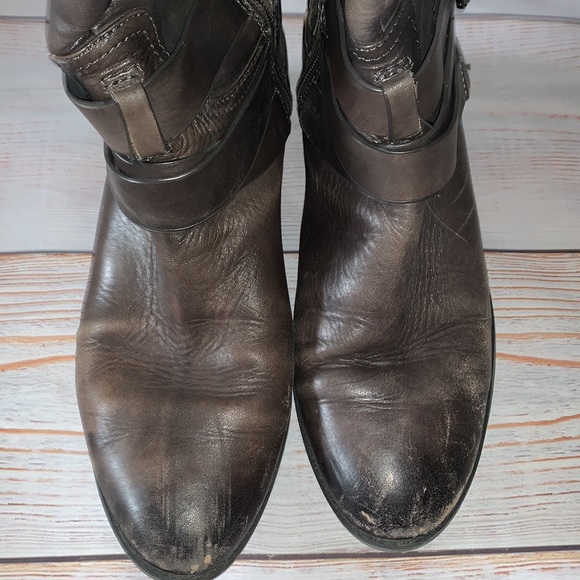 Vince Camuto Dark Grey Zip Up Boots - Picture 3 of 4